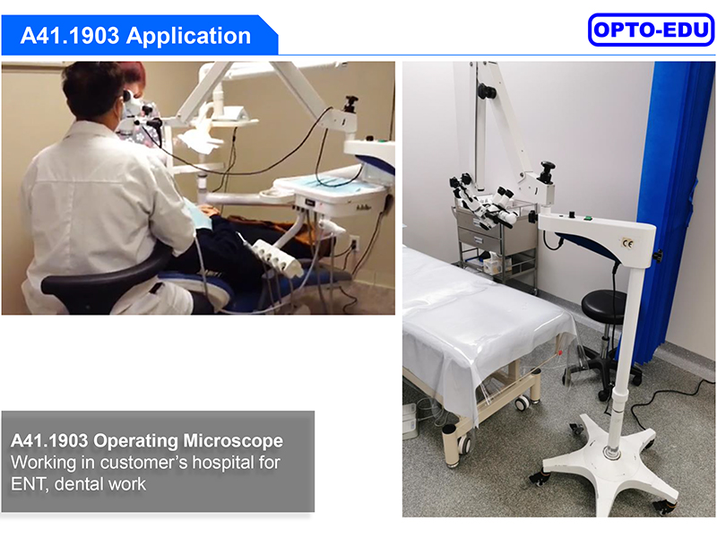 A41.1903 One Head 0-180° Manual Step Zoom Dental Operating Microscope 4.8x -16x