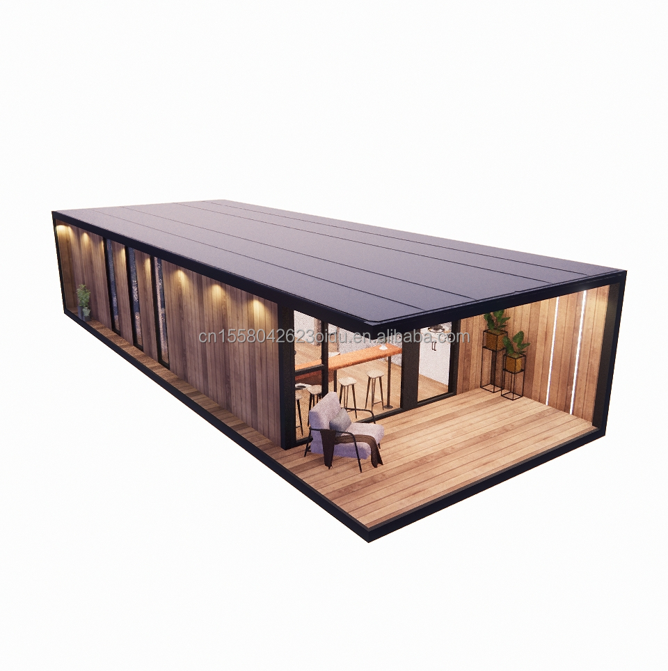 Outdoor Modern Design Prefabricated Container House with Alluminum Alloy Window and Customized Color Made of Sandwich Panel