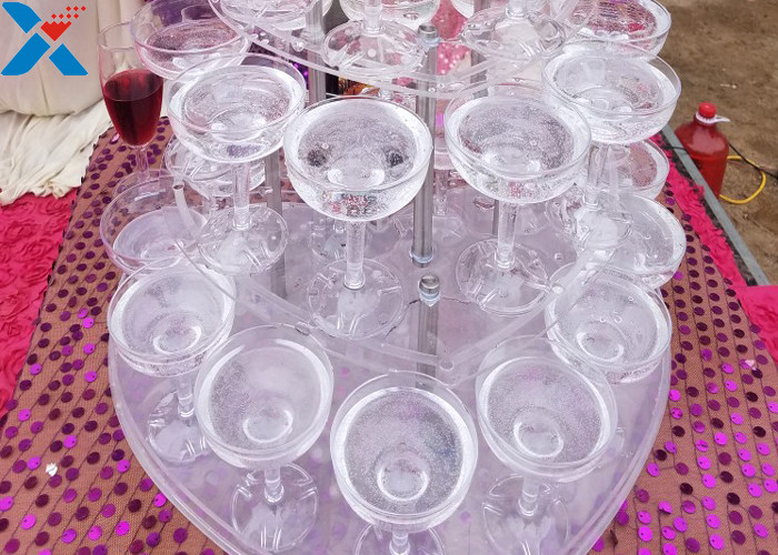 Professional Acrylic Wine Glass Holder , Clear Lucite Wine Holder Rack Durable