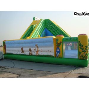 Green forest with animas inflatable slide combo (CYFC-05)