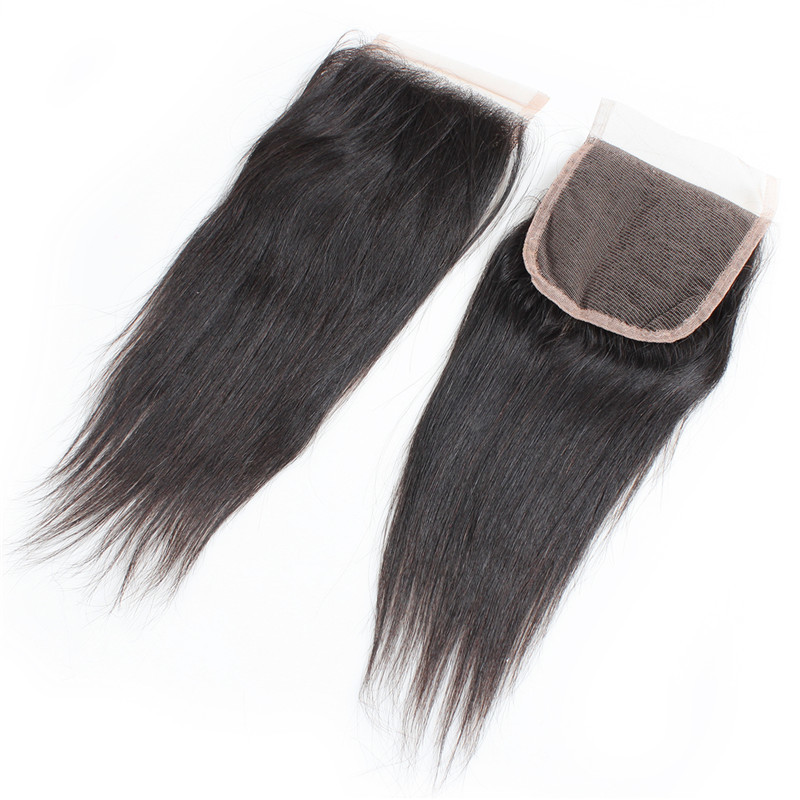 Black 8inch 10a Loose Deep Wave Lace Closures 4x4 Frontal Lace Closure