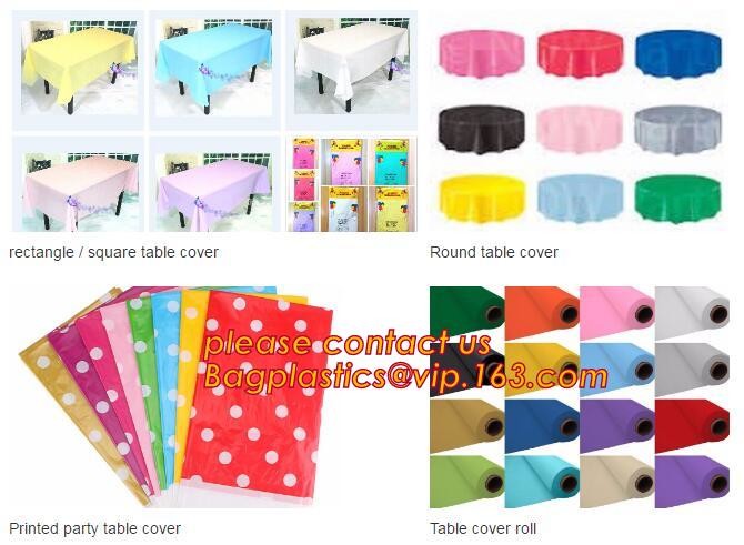 WHOLESALE DISPOSABLE PE PRINTED POLKA DOTS PARTY TABLE CLOTH, TABLE COVER,1PCS/BAG,600BAGS/CTN,SEASONAL PACKAGING TPU EV