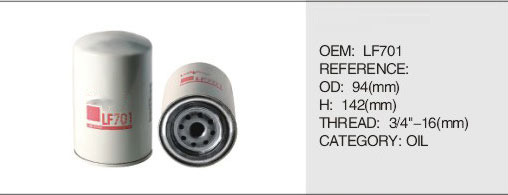 FILTER AUTO ENGINE PARTS FUEL OIL FILTER LF701