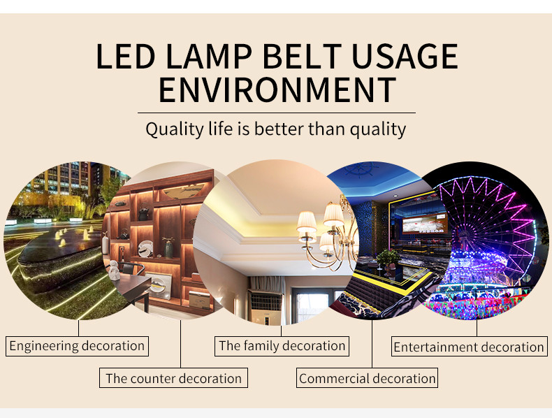 High brightness 50000 Hours Lifetime RGBWW SMD 5050 LED Strip Light 9W