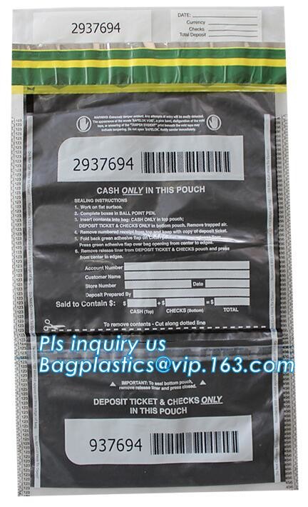 Document safe tamper proof bank deposit bag, Steb Plastic Money Pe Bank Deposit Coin Security Pouch Bags With Seal For C