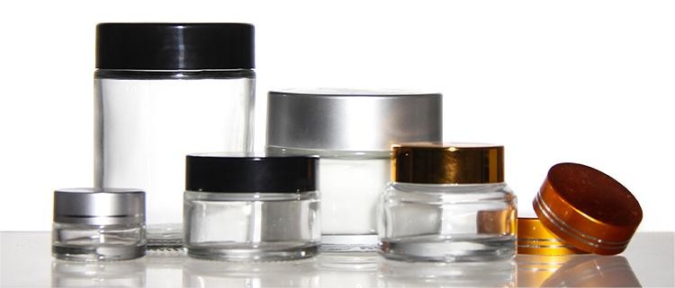 Glass Jar Cream Customizable logo Cream Jars Cosmetic Bottles For Moisturizer 50g 100g 200g