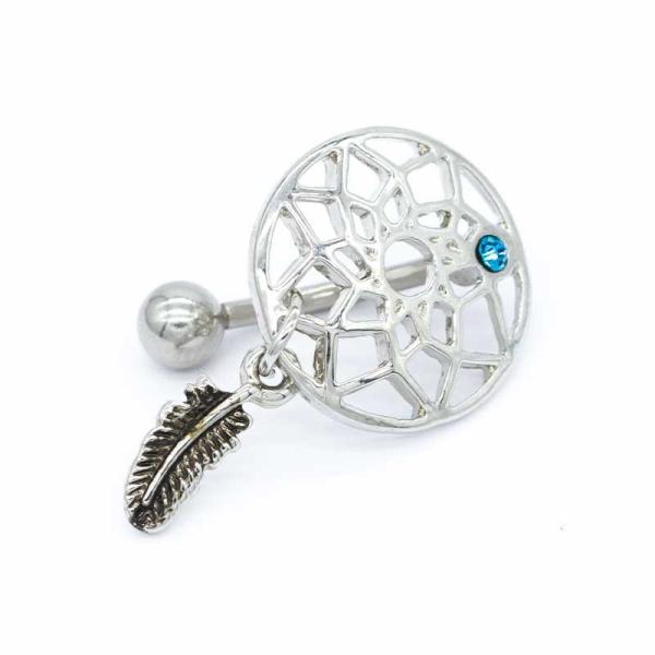 Feather Dangle Belly Button Piercings Jewelry Surgical Grade Stainless Steel
