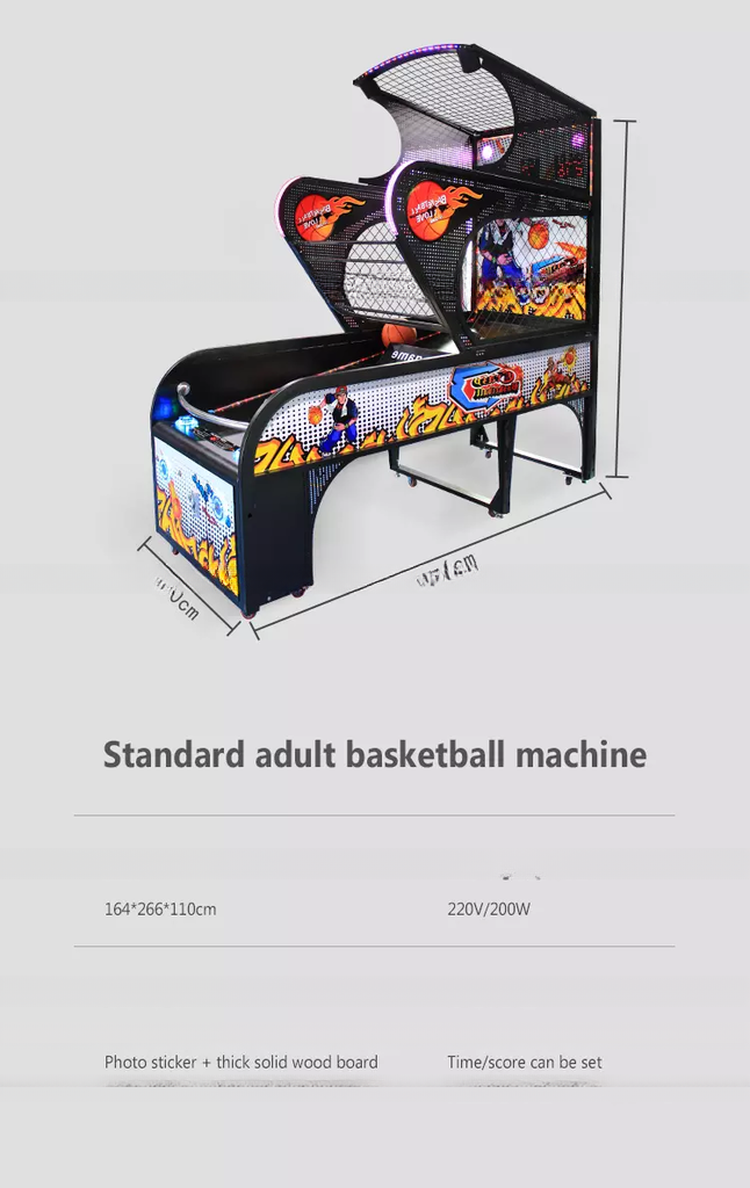 Coin Operated Custom Basketball Arcade Game Machine Music Customization