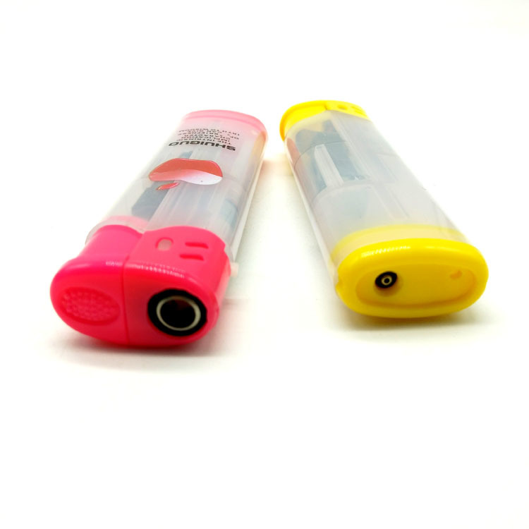 British Style Kid Resistant Pusher Design ISO9994 Standard Windproof Lighter