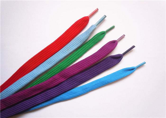 Eco Friendly Elastic Wide Shoe Laces Extra Long Metal Aglet For Garment