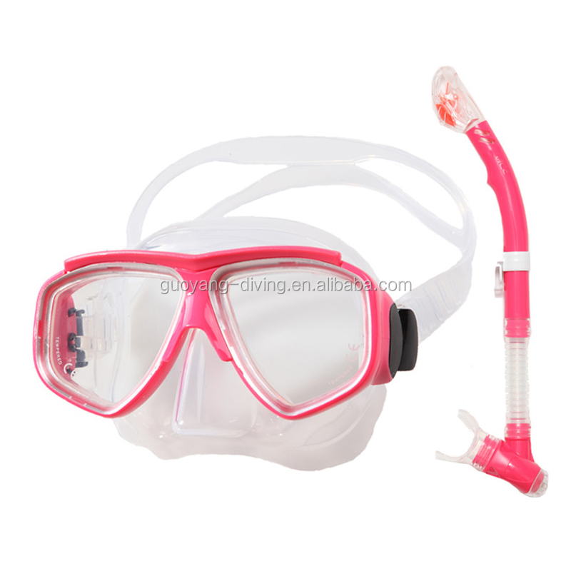 Silicone Skirt Ladies Snorkel Set Dry Top Diving Mask Set Scuba Diving Equipment