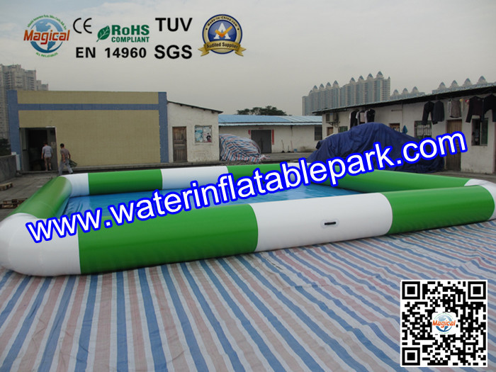 Amusement Park Square Inflatable Water Pool Facilities 7m x 7m