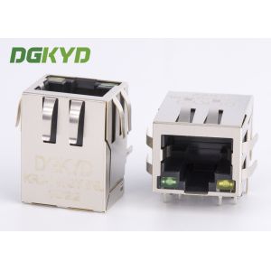  10/100 Base-tx network connector rj45 single port with G/Y led and EMI Fingers RJ45 With Transformer Manufactures