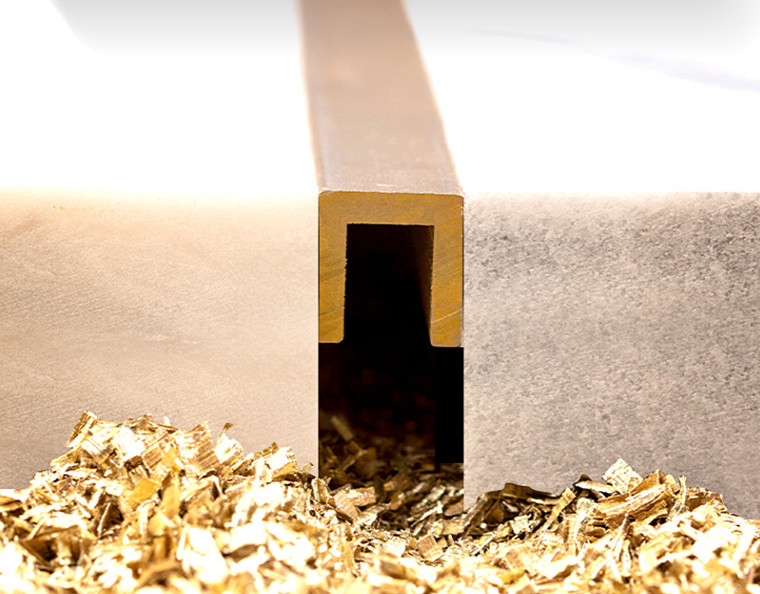 Heat Resistant Brass U Profile , 20ft Length Brass U Channel