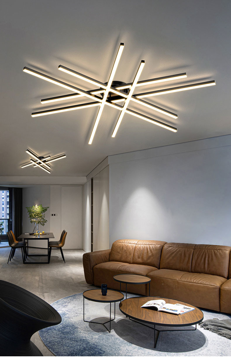 Modern household lamps atmospheric LED ceiling lamp minimalist linear chndelier(WH-MA-192)