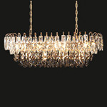 Smoky Diamond Shaped Crystal Chandelier Ceiling Light E14 High Brightness