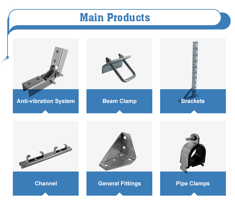 Hardware Steel Frame Fasteners Anti Vibration System Clamps