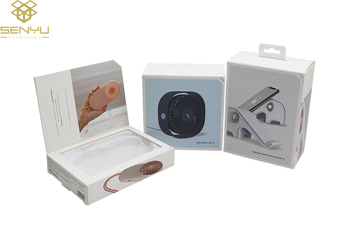 Small Electrical Fan Customized Carton Package Box / Handy Fan Package Box