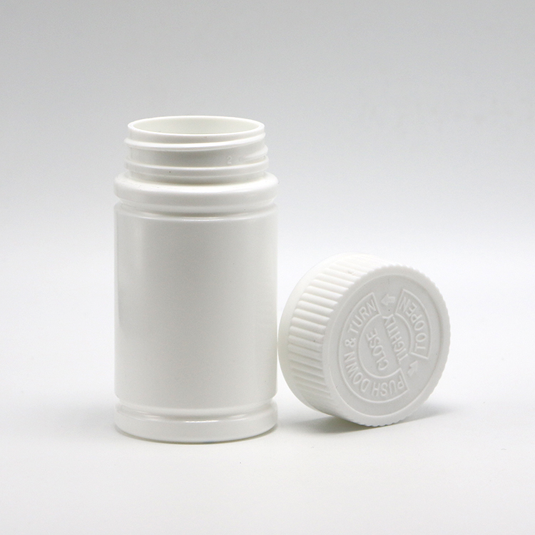 120ml Round PE Plastic Bottle with Screw Cap for Pill Capsule Tablet Medicine Supplement