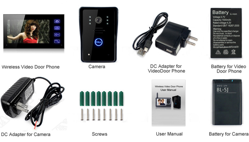 7 Inch Vila Video Door Phone Wireless Video Door Intercom Access Control System