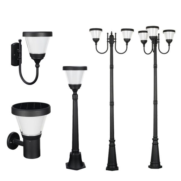 Quality Optically Controlled LED Garden Solar Light Dustproof Aluminum PC Material with Mono cell solar panel for sale