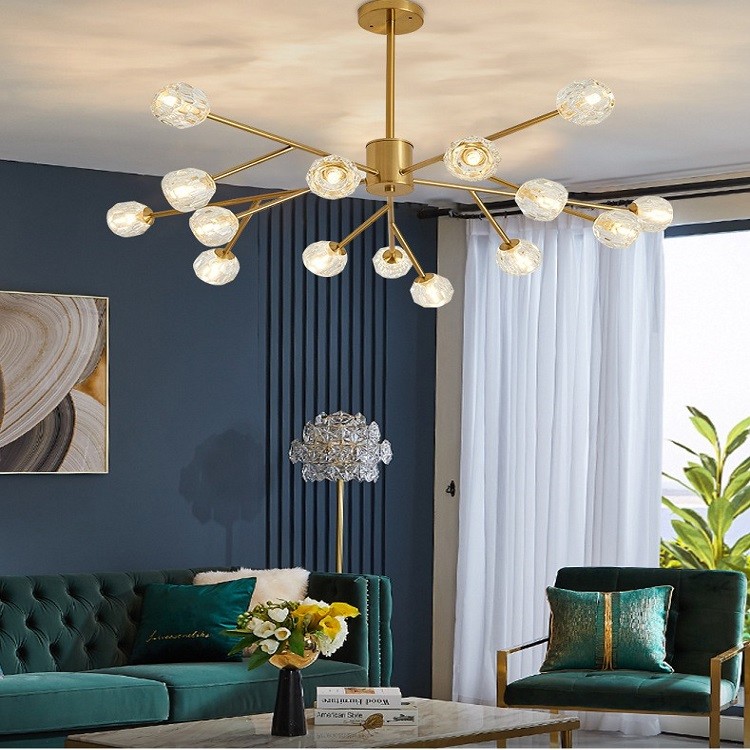 G9 Decoration Bronze Modern Glass Pendant Chandelier