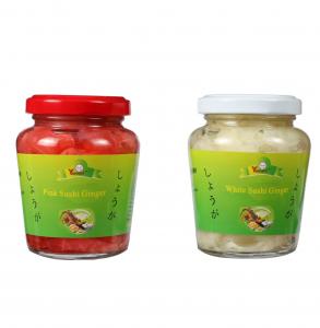 China Fresh Organic Pickled Sushi Ginger Sliced And Strip 160g / Bottle on sale
