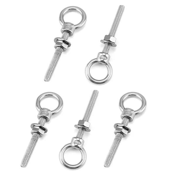 Stainless Steel 304 / 316 Eye Bolt With Washer And Nut DIN580 M48 Lifting Eye