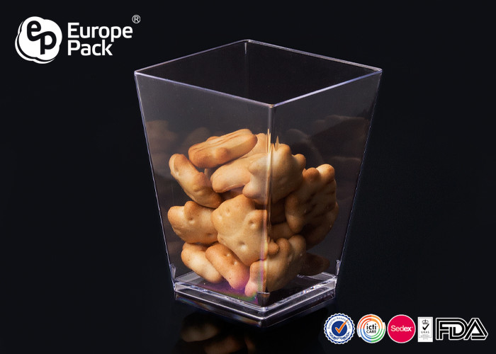 Disposable Plastic Dessert Cup Square