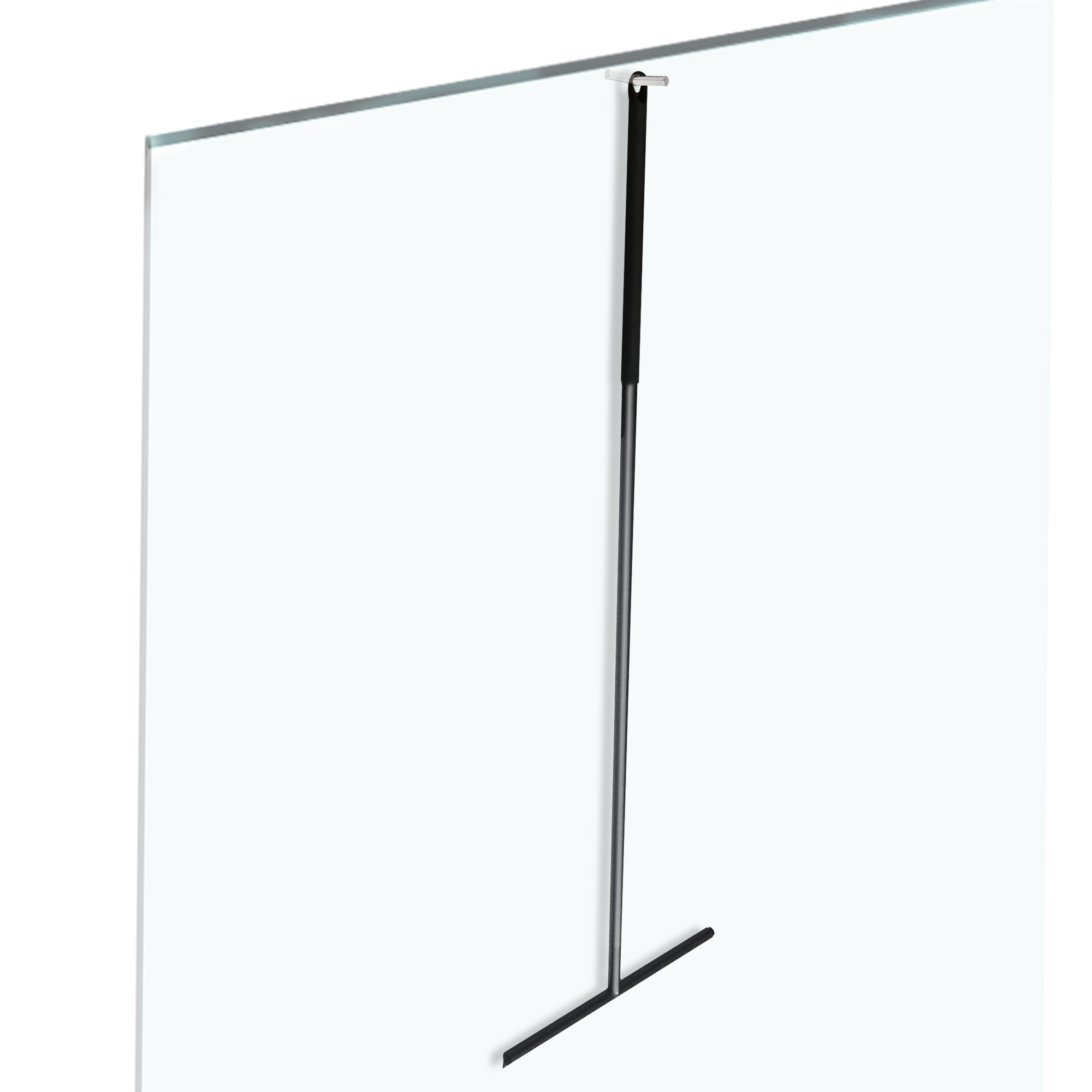 Heavy Duty Stainless Steel Matte Black Floor Squeegee With Long Handle