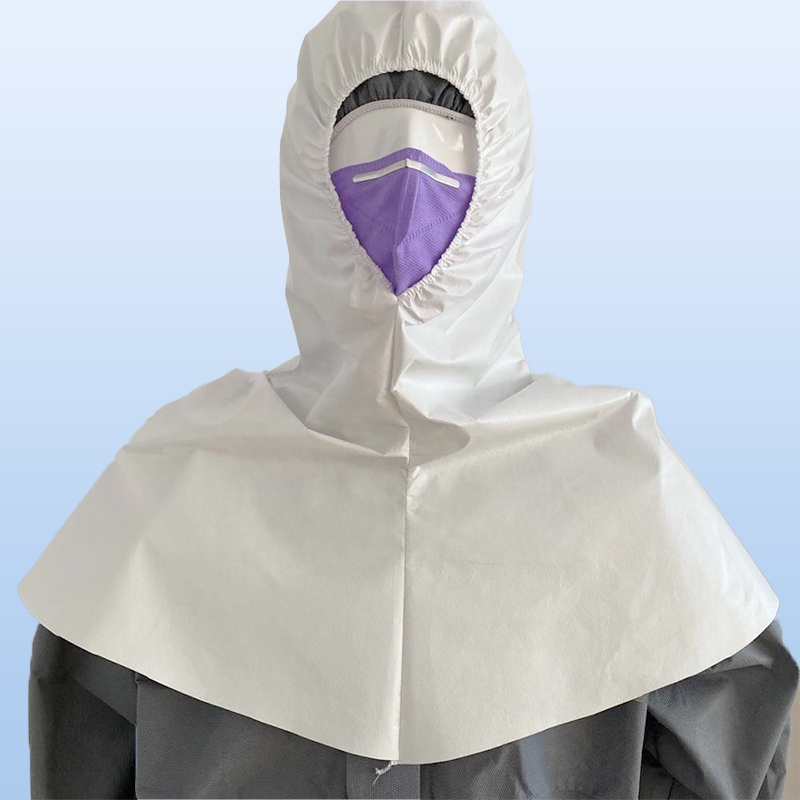 Micro Porous Disposable Head Neck Cover Non Woven Balaclava Hood With Cape