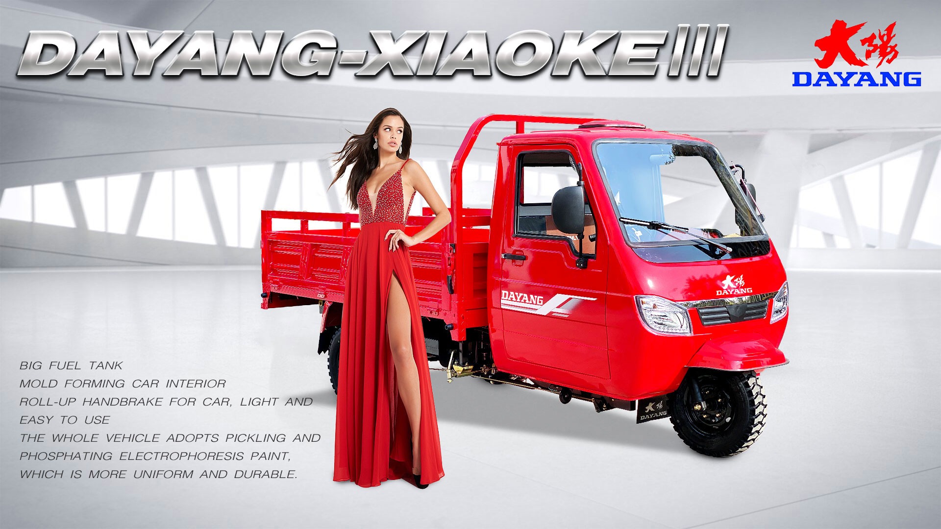 Design DAYANG 2022 Closed Body Type 1000W Trike Tuk Tuk Lifan Motorcycletuk Tricycle