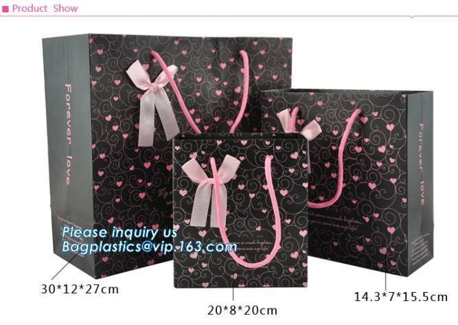Flower carrier bag with different color customized pot plants kraft paper bag with handle,stamping logo fancy paper flow