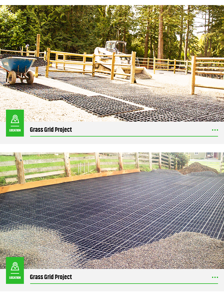 Park Gravel Pavers Ground Stabilization Plastic Grid for 9 Quantity per square meter