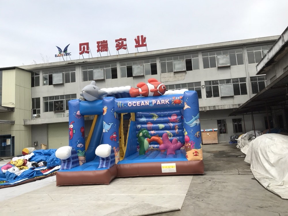 0.55mm PVC Inflatable Bouncer Pull Up Ladder Slide Game 8x4x6m