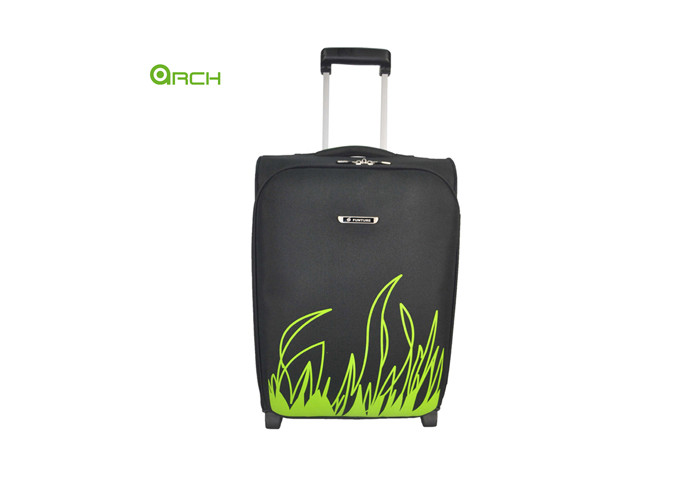 600d Printing Smooth Hard Shell Suitcase , 4 Wheel Spinner Luggage