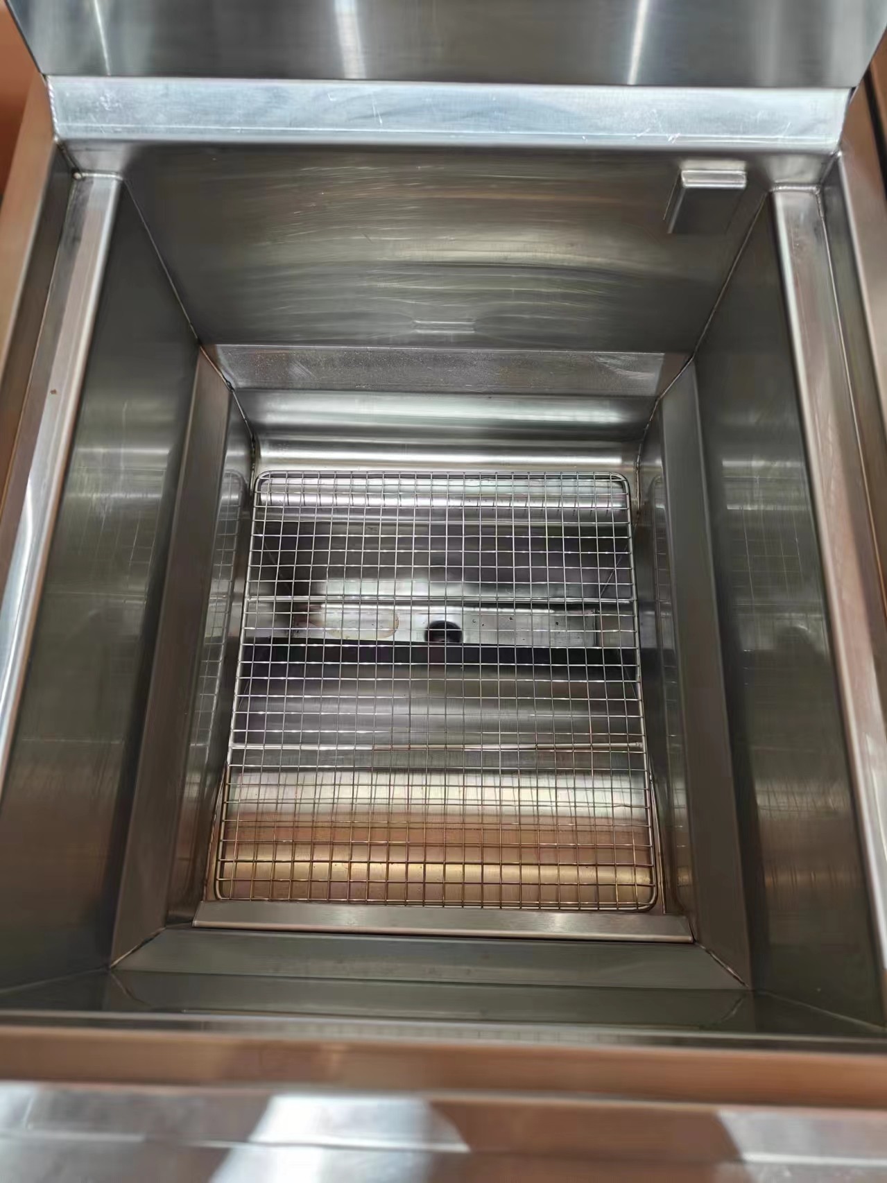 Auto Lift&Down One Pot Two Baskets Gas Heating Chips Open Deep Fryer