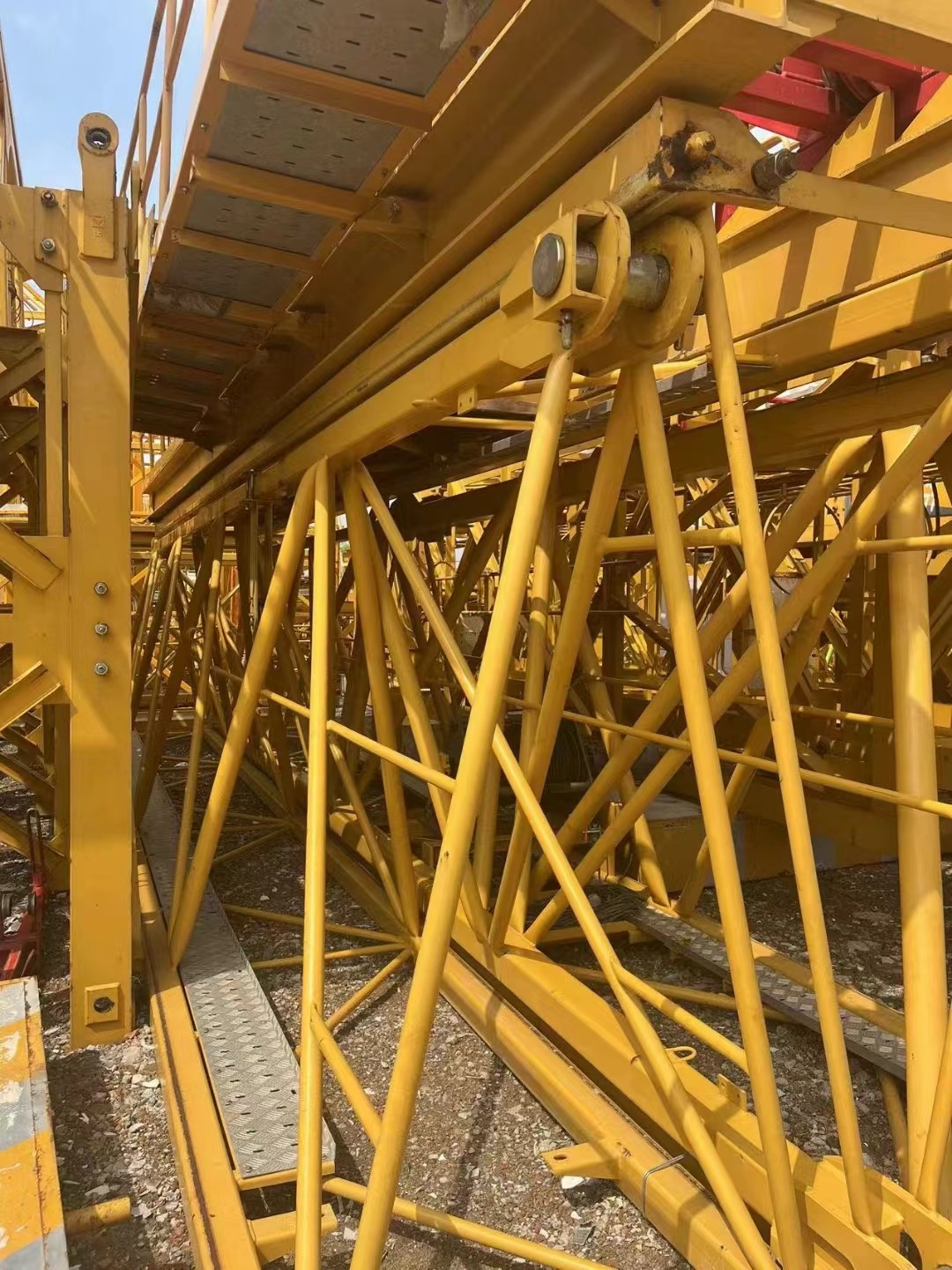 Yellow XCMG 6515-10 Used Tower Crane Spare Parts Provided for All Your Construction Needs