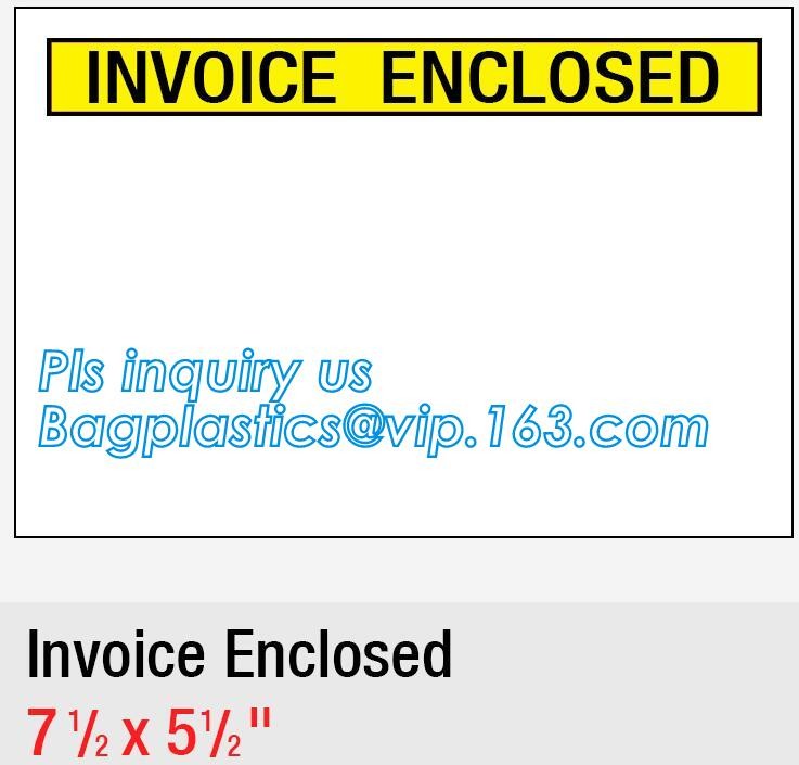 PP film 178*140mm invoice enclosed packing list envelopes, DHL Shipping pockets for waybill, A4 size plastic packing lis