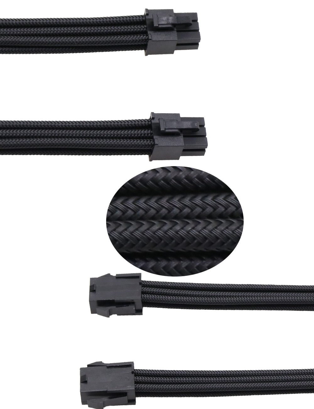 Extension Cord ATX Power Supply Cord Extension Cable Kits Black color