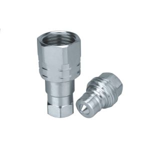Threaded To Connect Hydraulic Quick Coupling , Faster Interchange Hydraulic