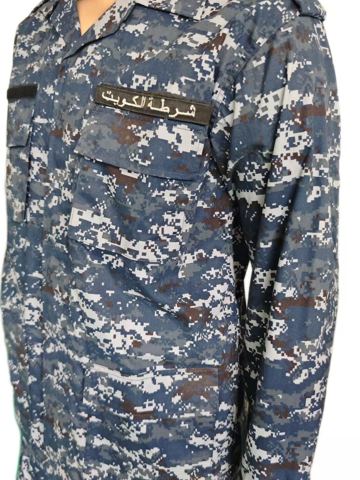 BDU Military Uniform Digital Blue Camouflage Military Uniform Set for Army Uses in 65 Polyester 35 Cotton Material