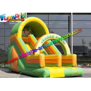  Kids Commercial Inflatable Slide , Jungle Tree Inflatable Cartoon Dry Slides Manufactures