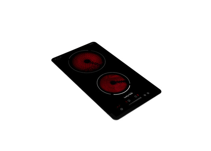 Touch Control 3KW 2 Burner Ceramic Cooktop , 12 Inch 2 Burner Ceramic Hob