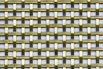 A piece of hard mesh made of copper material with round wire.