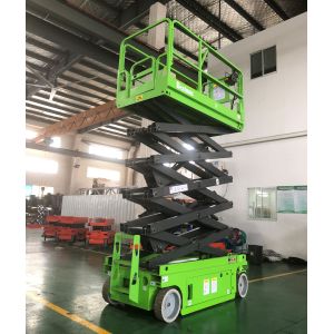 10m Self Propelled Scissor Lift Aerial Work Platform MEWP 320Kg Loading Capacity