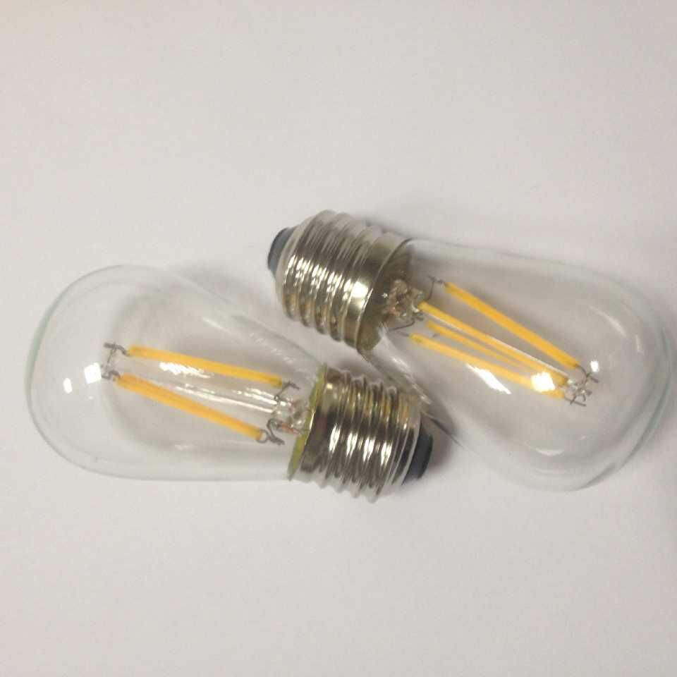 filament LED S14 bulbs light bulbs 3.5watts E26 medium screw base transparent glass shell
