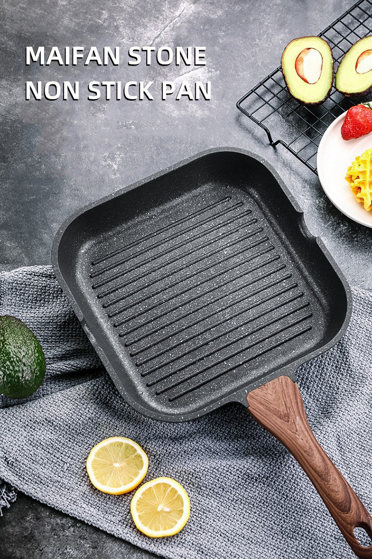 Brand New Multi function Skillet Grill Pan Kitchen Cooking Ware Cast Iron Non-Stick Frying Pan