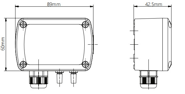 0-±200pa IP65 House Protection Filter Differential Pressure Sensor For Pharmaceutical Clean Rooms