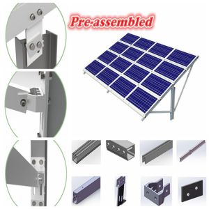 H Type Steel Solar Racking System Sturdy Ground Mounted PV Mounting Frames
